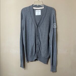 Aeropostale Men's Charcoal Cardigan Sweater SZ L